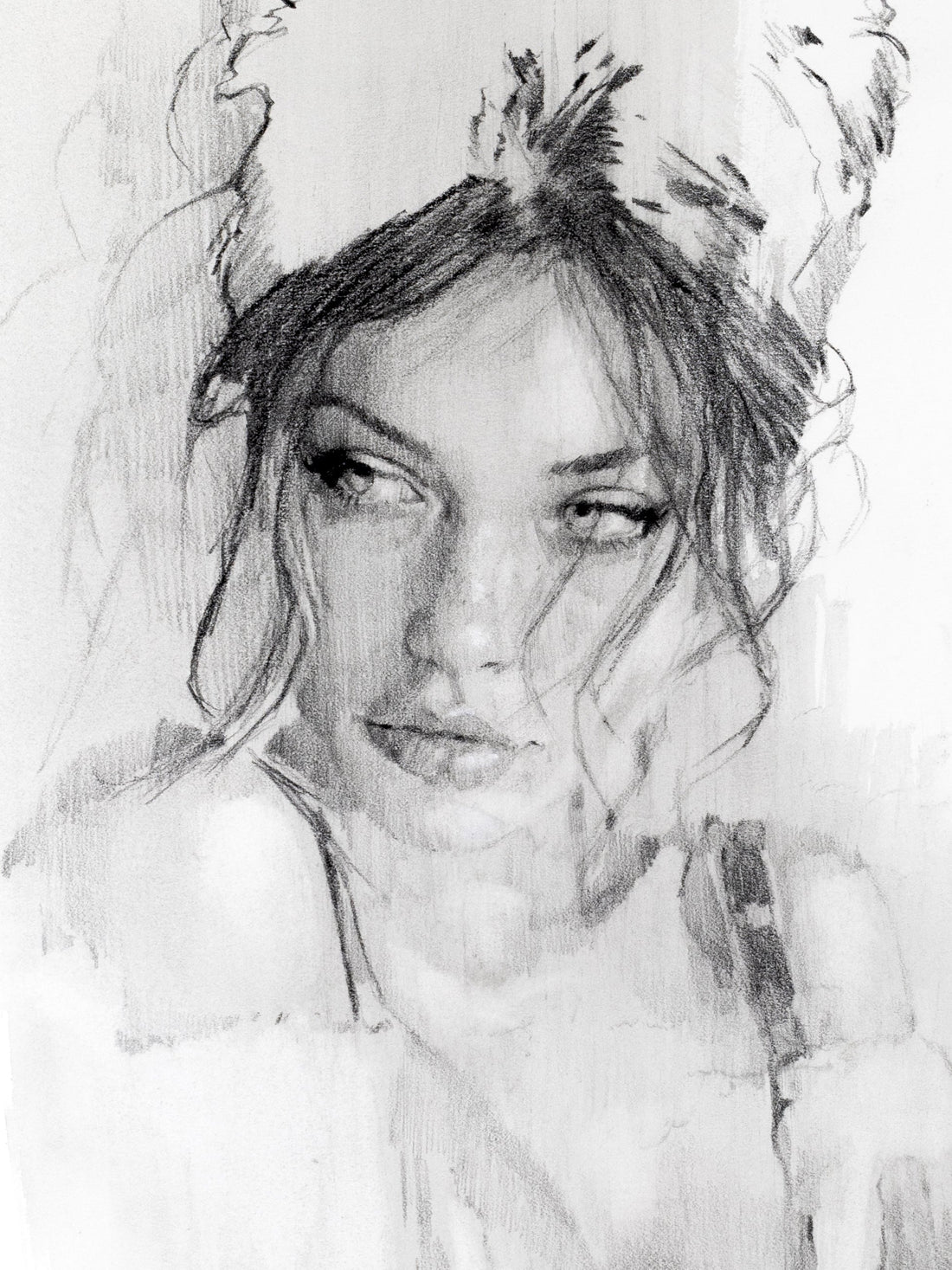 Handmade fine art portrait commission by Andros Karr Studio in Houston