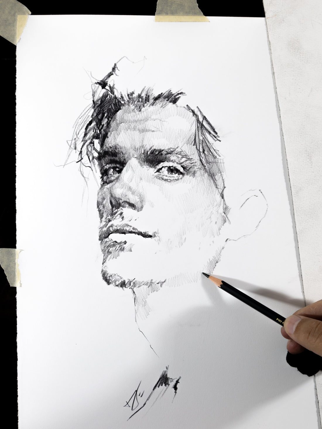 Graphite Portrait Process by Andros Karr