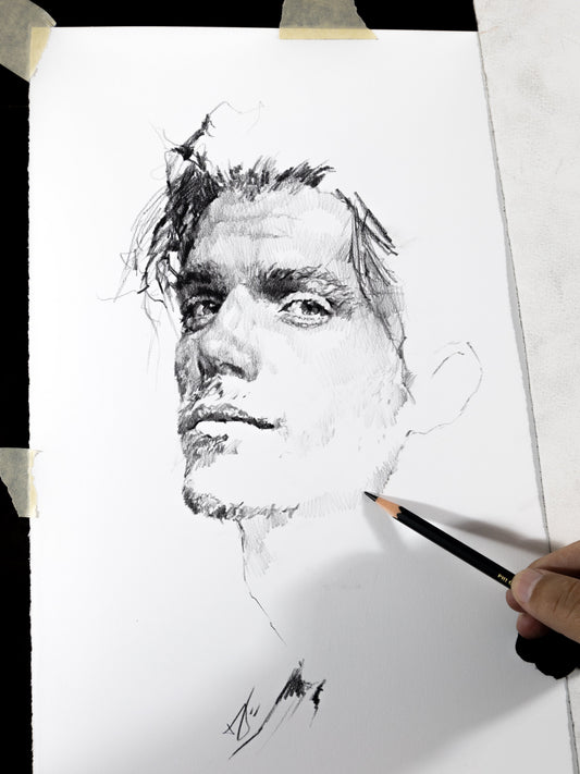 Graphite Portrait Process by Andros Karr