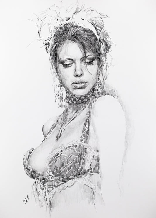 A Night at the Carnival (Original Drawing)