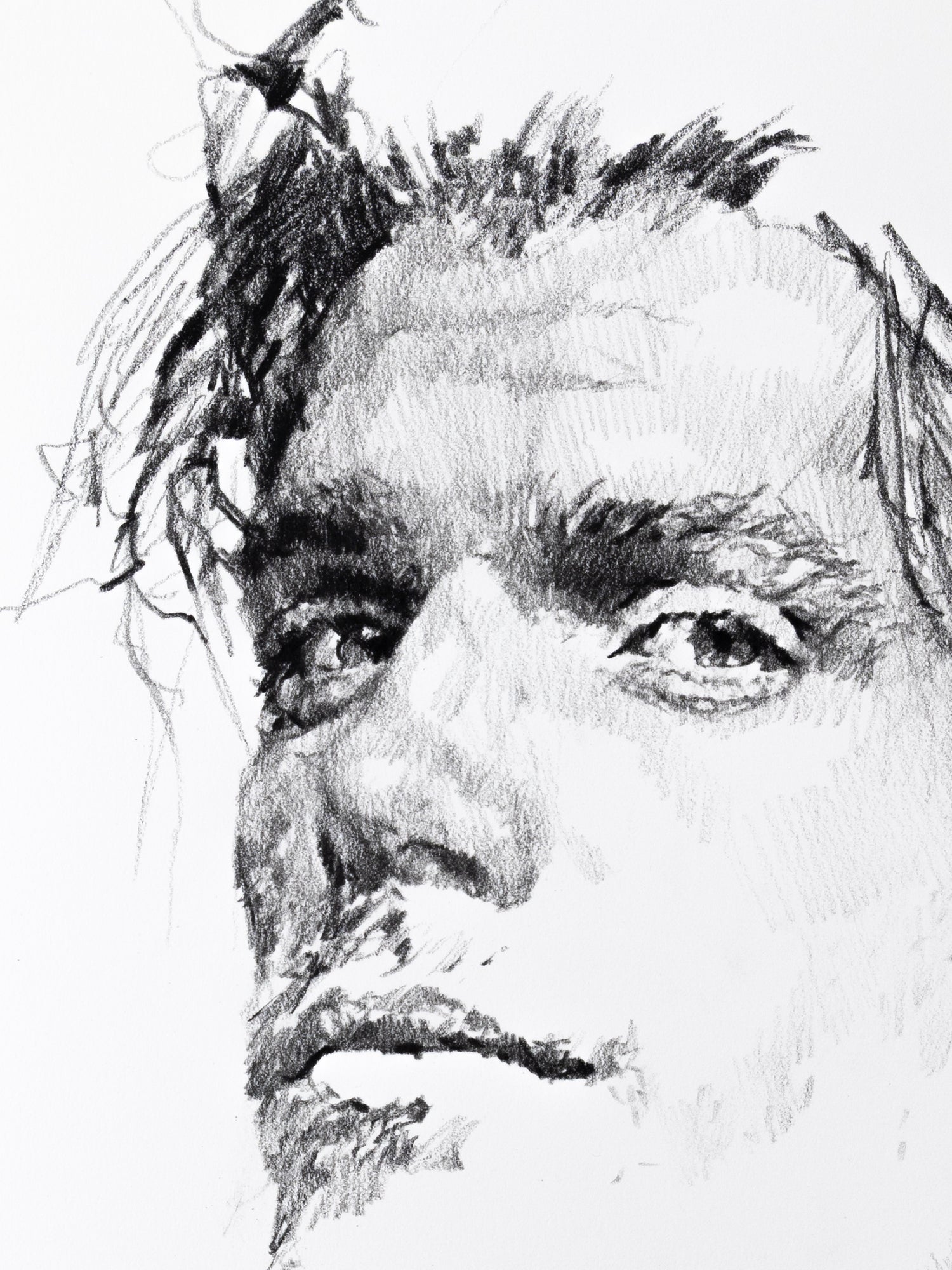 Male portrait commission — graphite on archival cotton paper — Houston fine art studio Andros Karr